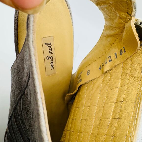 Paul Green in  metallic gray  Cayanne Peep Toe High Heel Booties 8 (US 10.5) - Picture 16 of 16